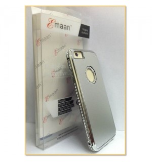 EMAAN - Luxury Diamond Crystal Rhinestone Bling Hard Case Cover For Apple iPhone 6 4.7" - SILVER COLOR